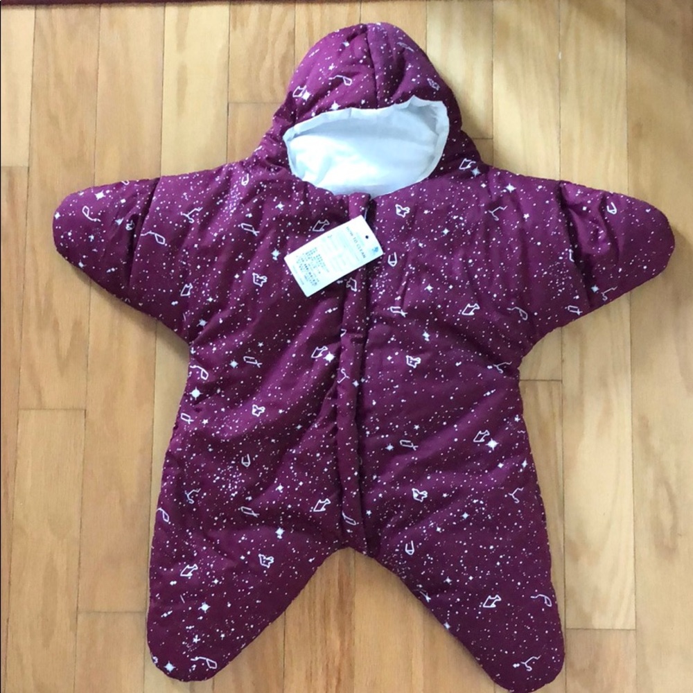 Starfish baby bunting suit NWT